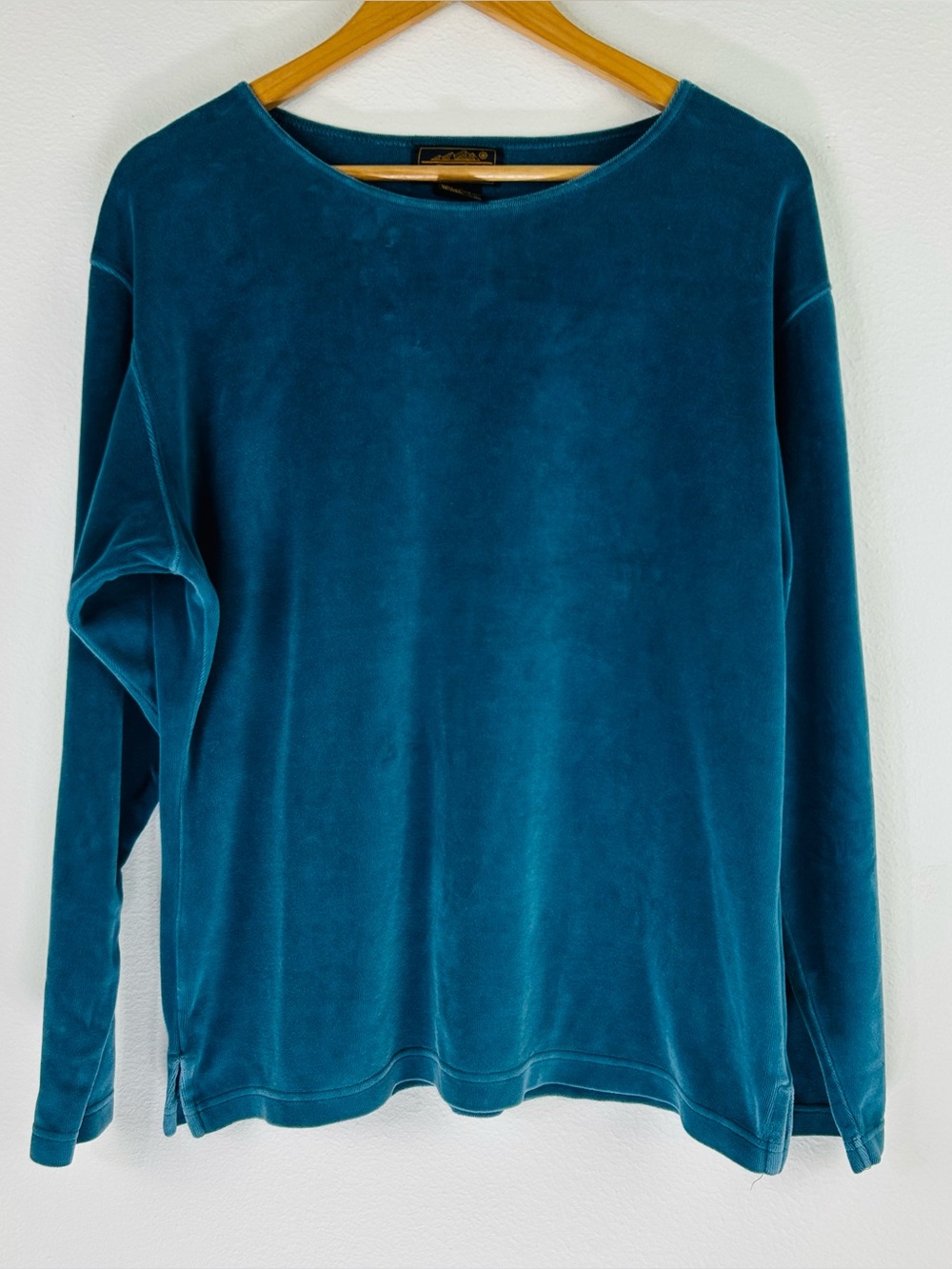 Vtg Eddie Bauer Women’s Velour Mid Layer Pullover Size L